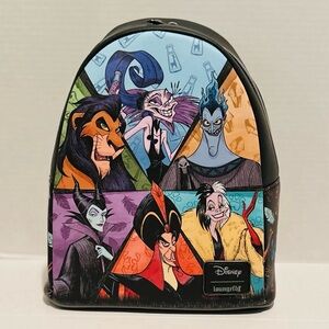 Loungefly NWT Disney Villains Group Mini Backpack